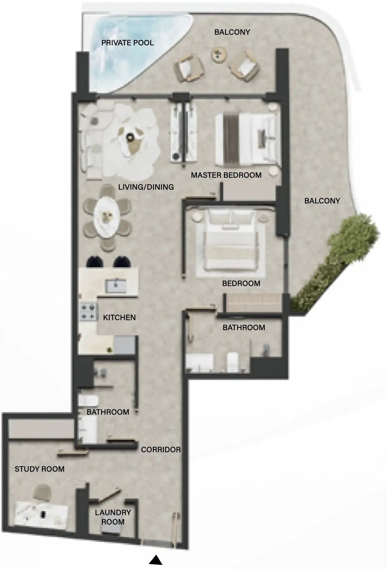 Weybridge Gardens 4 2 bed floor plan, 1,074 sqft