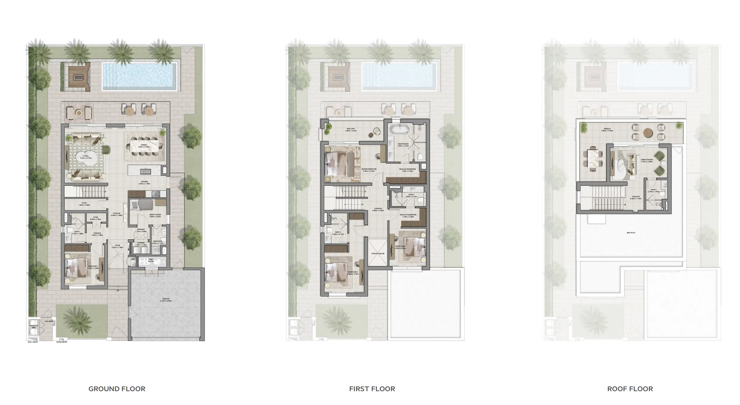 Serro 4 bed floor plan, 4,302 – 4,312 sqft