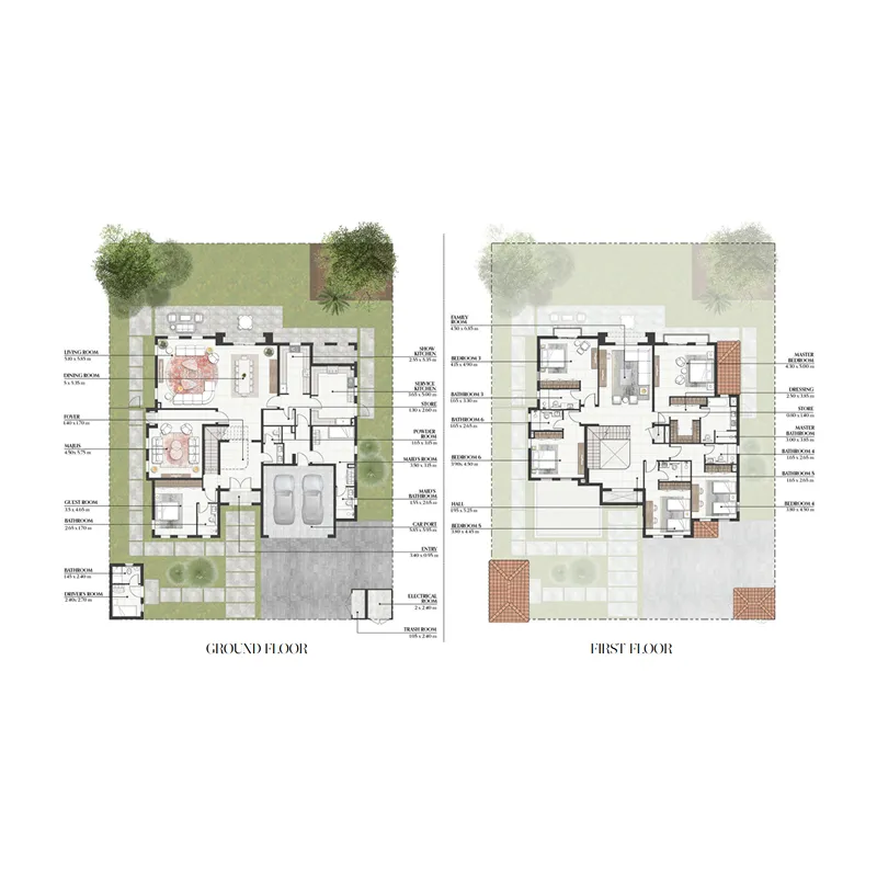 Bloom Living Seville 6 bed floor plan, 5,533 sqft