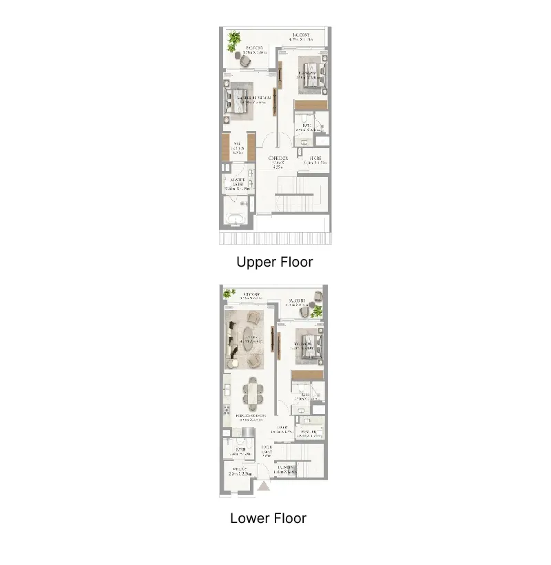 Address Residences Al Marjan Island 3 bed floor plan, 2,459 sqft