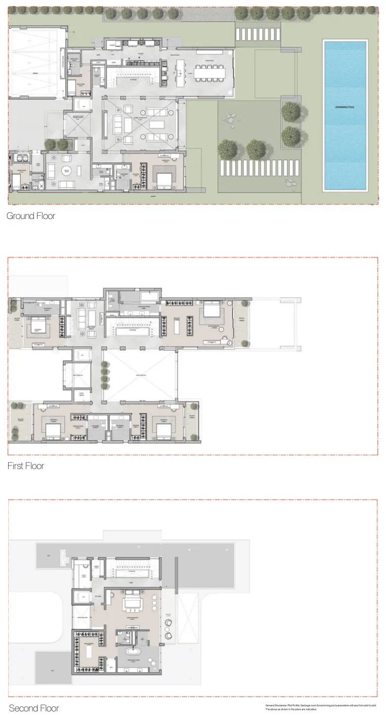 Sobha Siniya Island Villas Phases 1 and 2 6 bed floor plan, 9,740 sqft