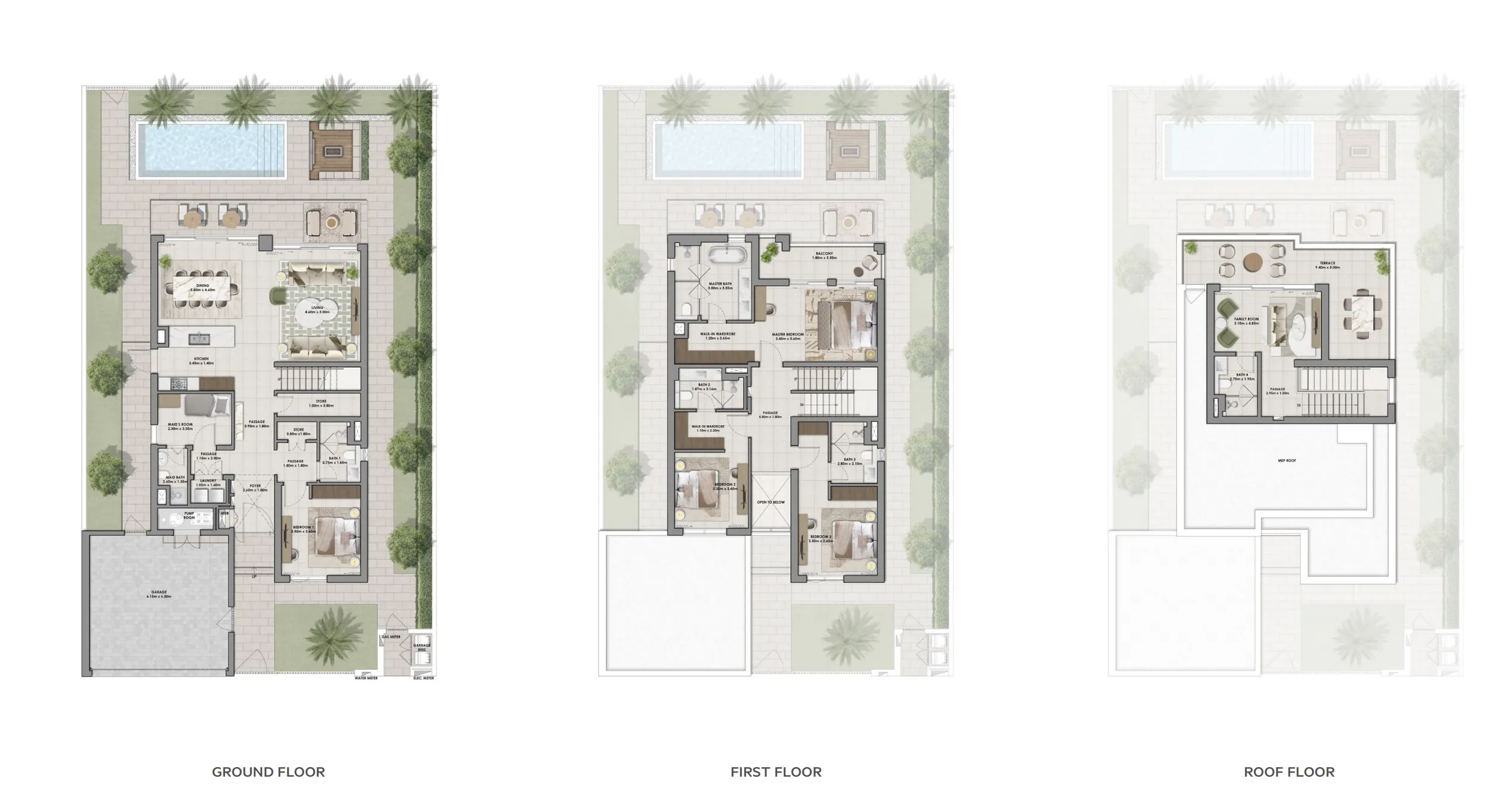 Serro 2 4 bed floor plan, 3,340 – 4,302 sqft