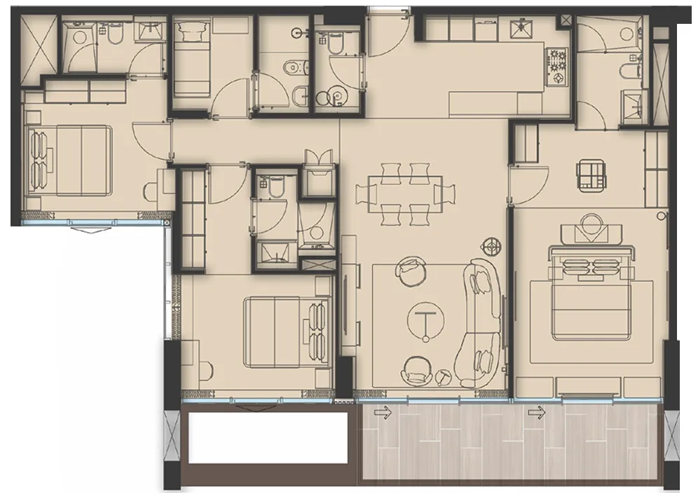 Sea Cliff by Imtiaz 3 bed floor plan, 1,593 sqft