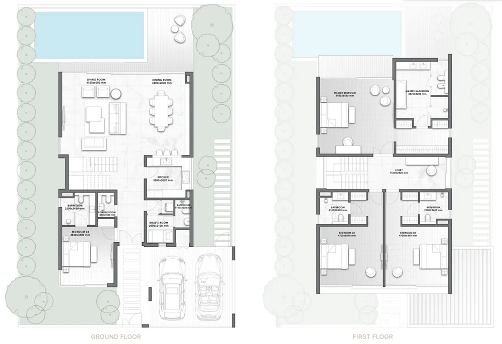 AIDA by Dar Global 4 bed floor plan, 3,399 sqft
