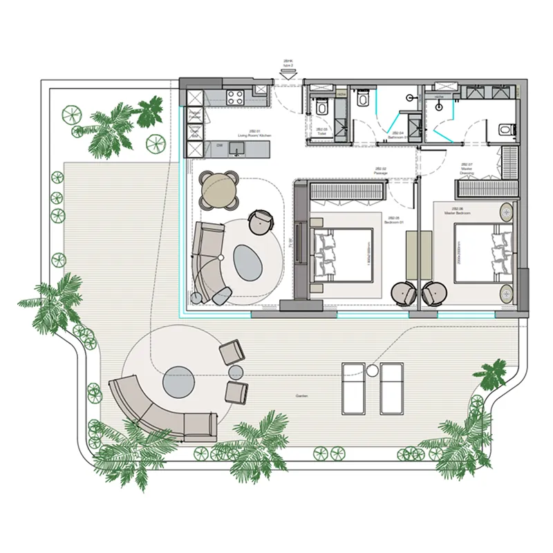 Helvetia Verde 2 bed floor plan, 1,217 – 2,262 sqft
