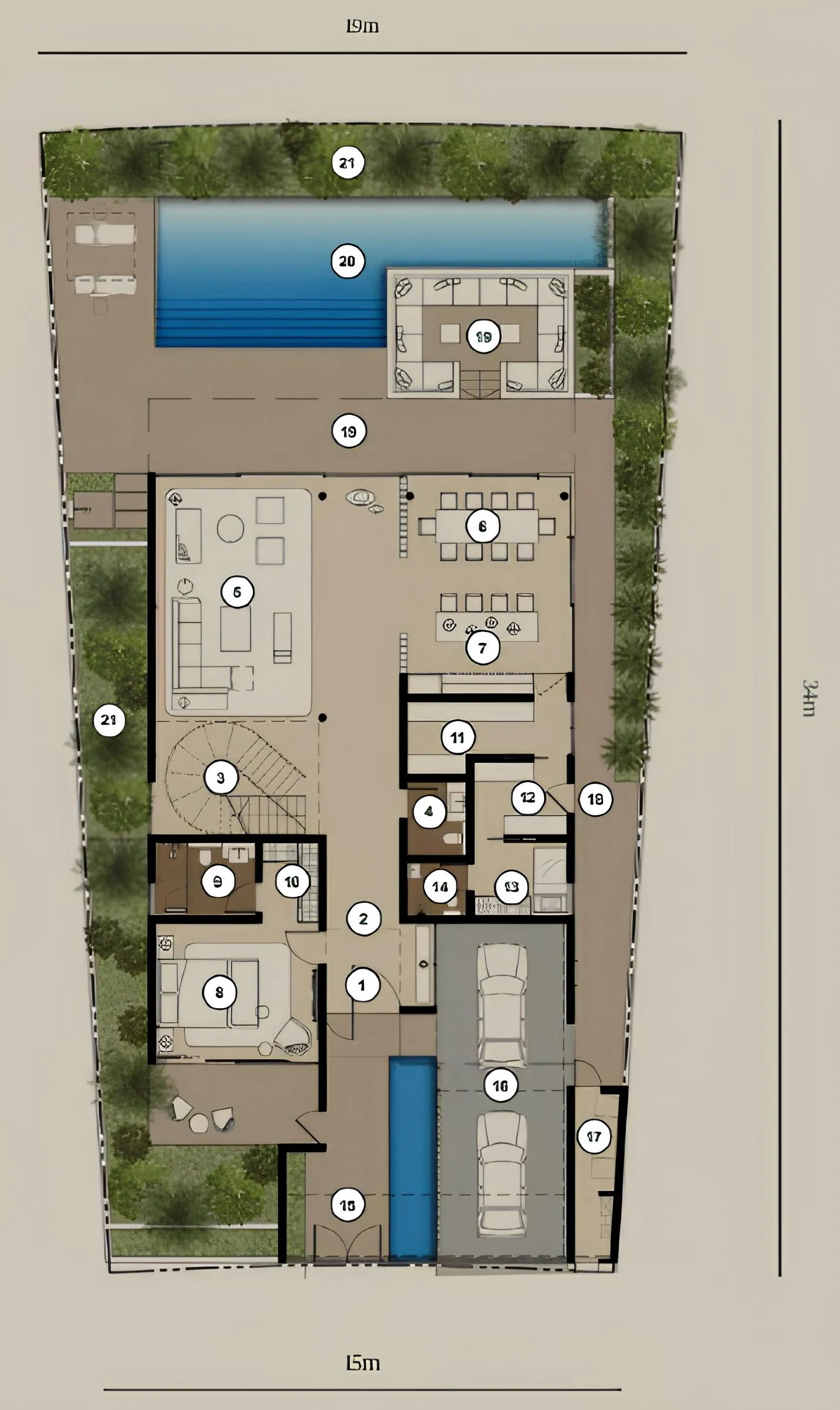 Nawayef Mansions by Modon Properties 4 bed floor plan, 4,699 sqft