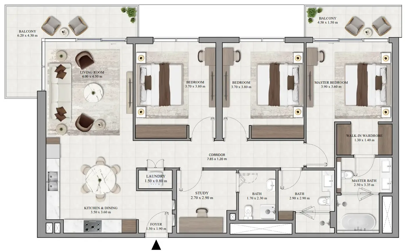 Vista Ridge 3 bed floor plan, 1,748 sqft