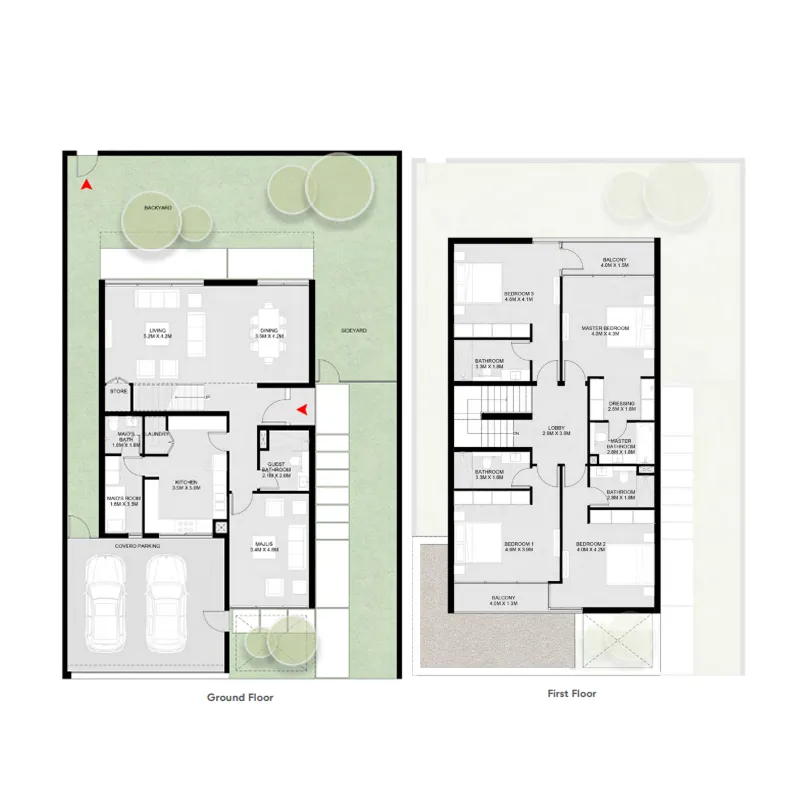 Masaar 2 Coral 4 bed floor plan, 3,205 sqft