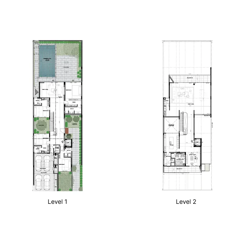 Al Zorah Beach Hills Villa's 4 bed floor plan, 6,800 sqft