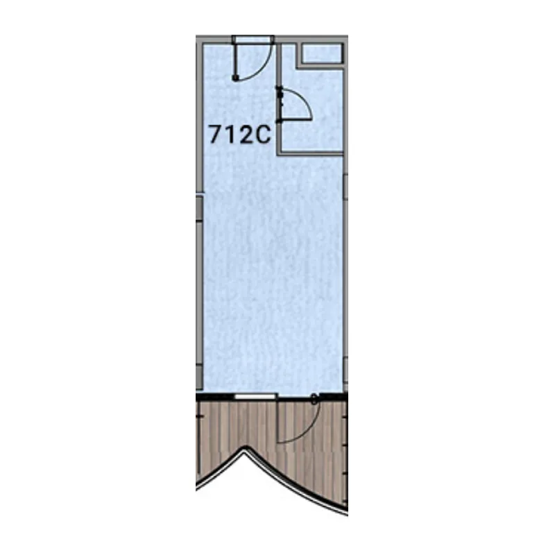 Aqua Arc Studio floor plan, 521 sqft