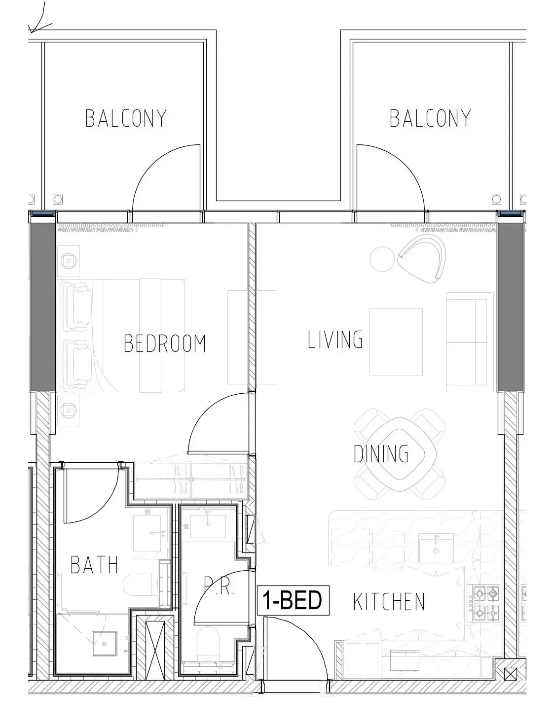 Damac Safa Gate 1 bed floor plan, 762 sqft