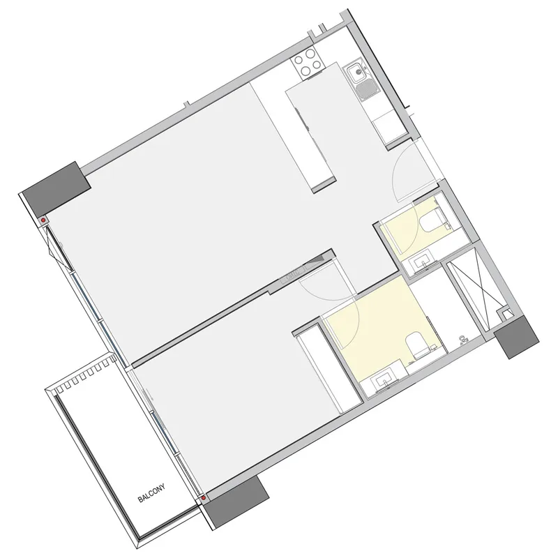 Winslow by IGO 1 bed floor plan, 756 sqft