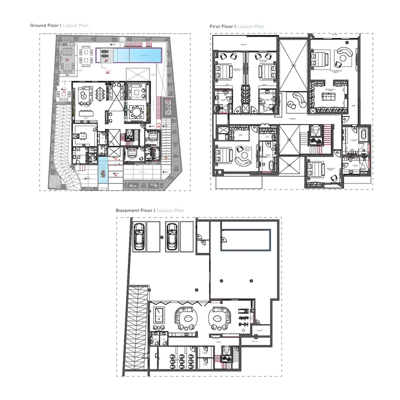 Fairways 156 7 bed floor plan, 17,900 sqft
