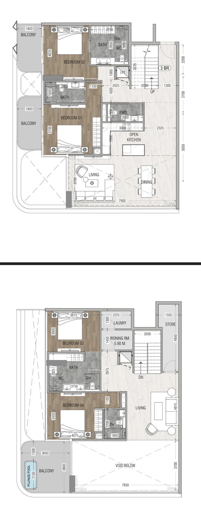 Vue Dorée 4 bed floor plan, 2,599 sqft