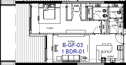 Gateway Porto Al Zorah 1 bed floor plan, 1,204 sqft