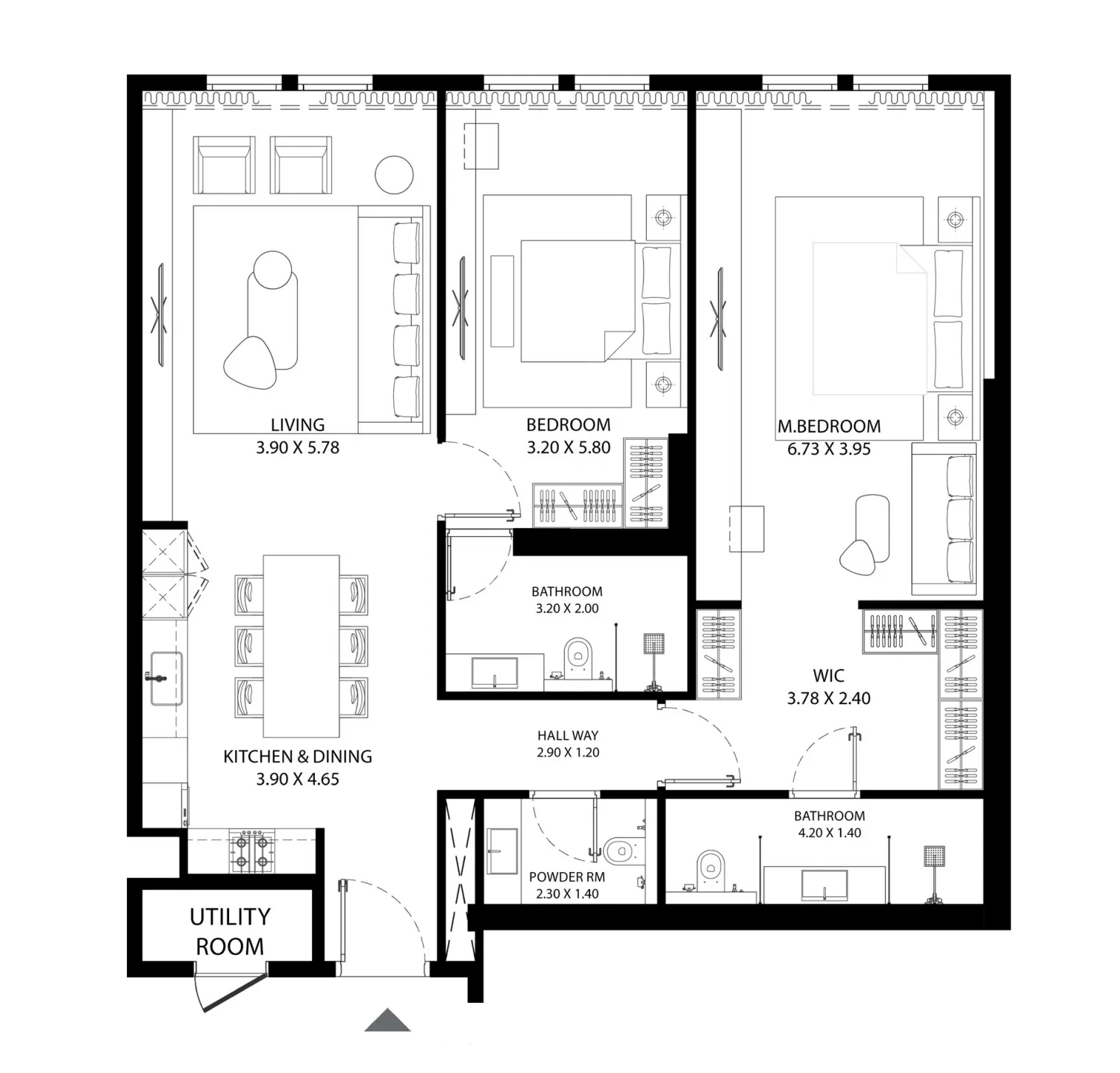MAG 330 2 bed floor plan, 1,330 – 1,934 sqft