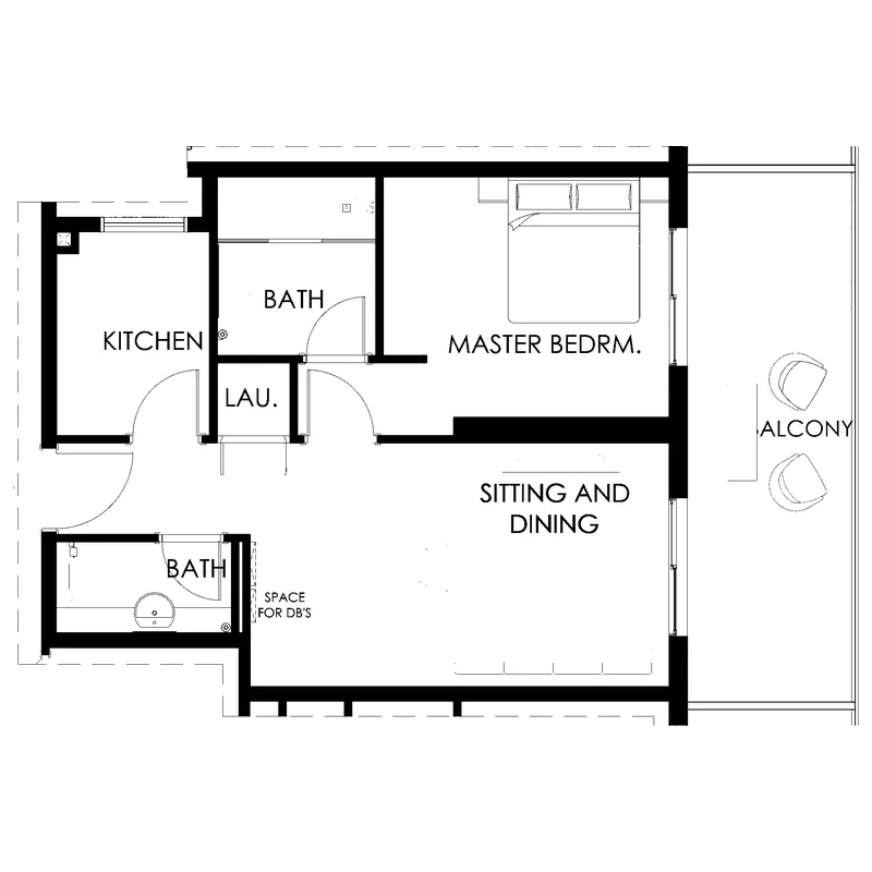 Living Legends Phase 5 1 bed floor plan, 772 sqft