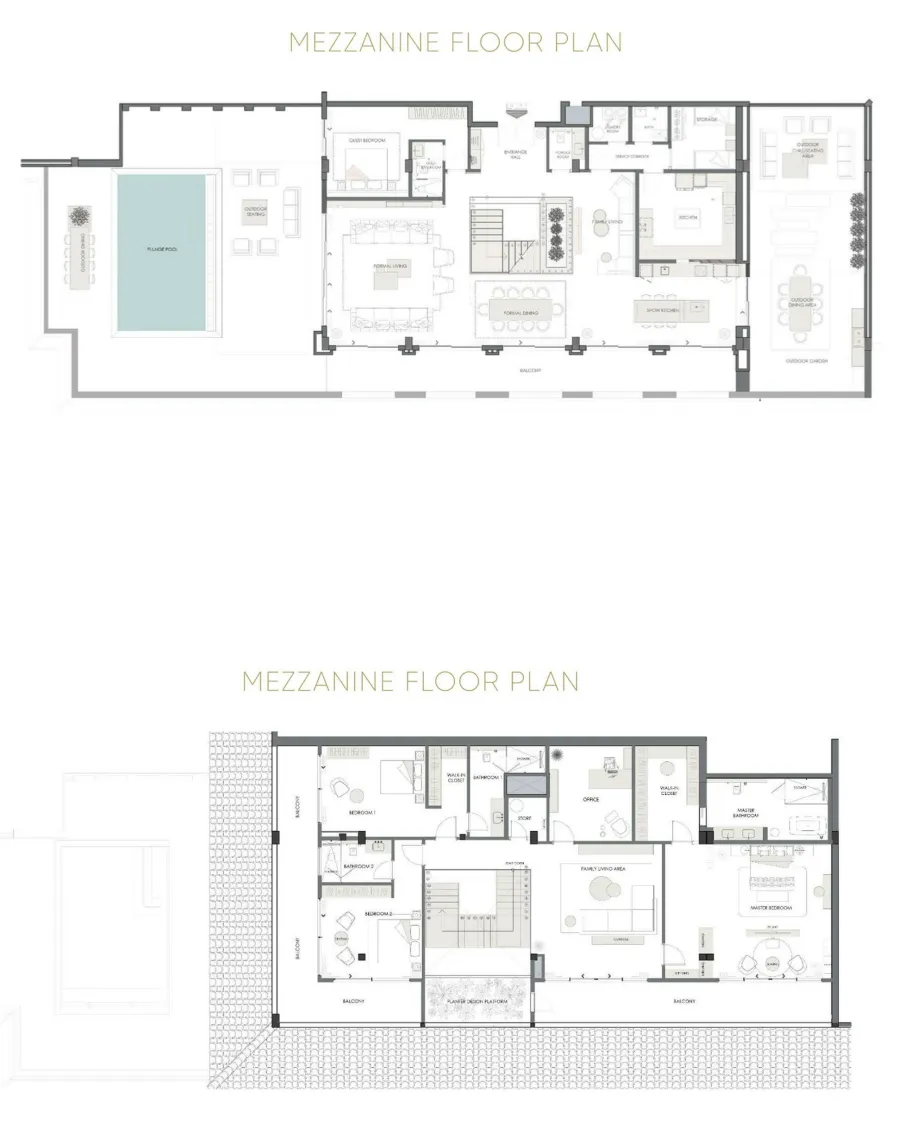 Anantara Residences 4 bed floor plan, 9,082 sqft