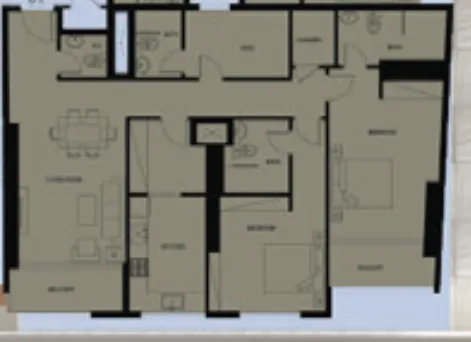 Faradis Tower 2 bed floor plan, 1,462 sqft