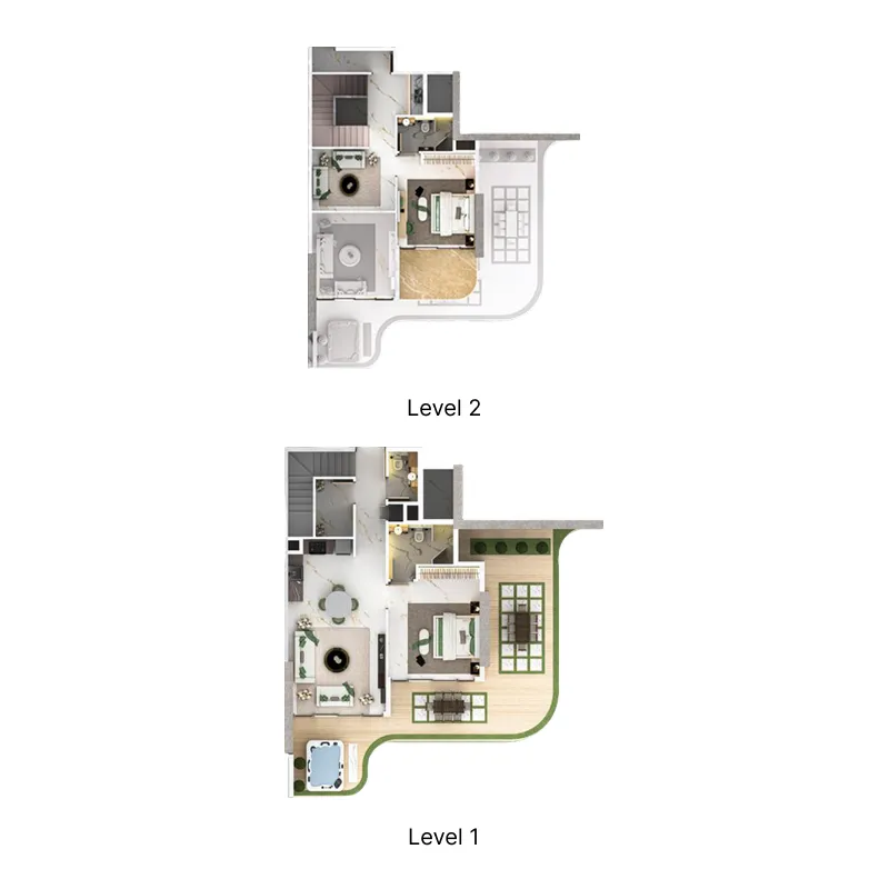 77S Tower 2 bed floor plan, 1,963 sqft