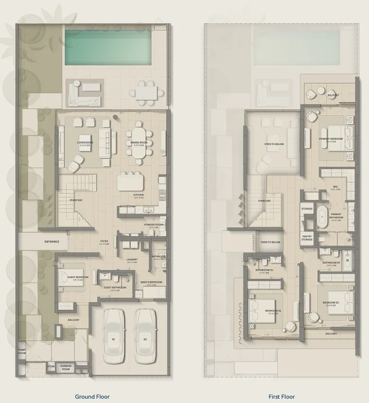Bay Estate 4 bed floor plan, 3,513 sqft