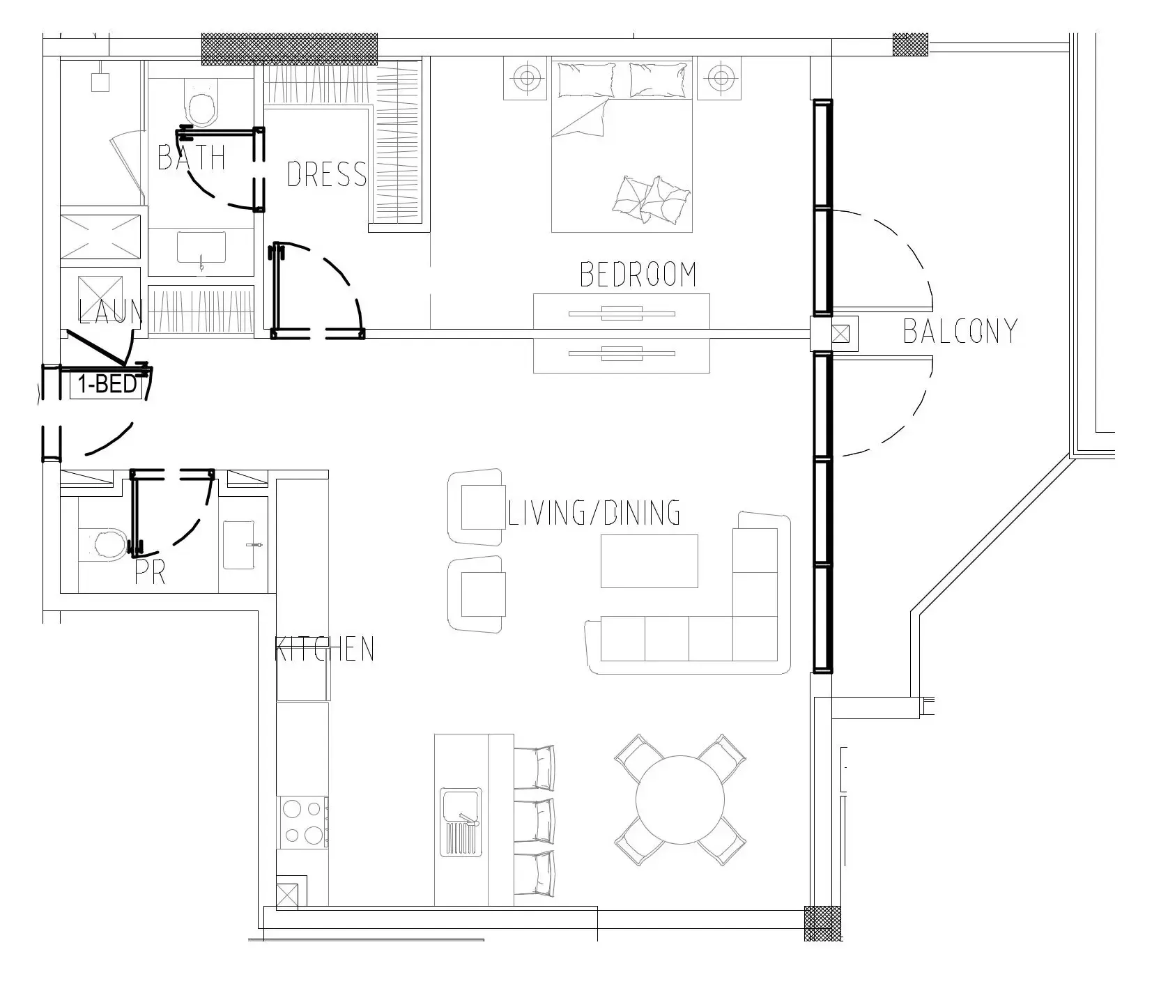 Damac Riverside Views 1 bed floor plan, 1,021 sqft
