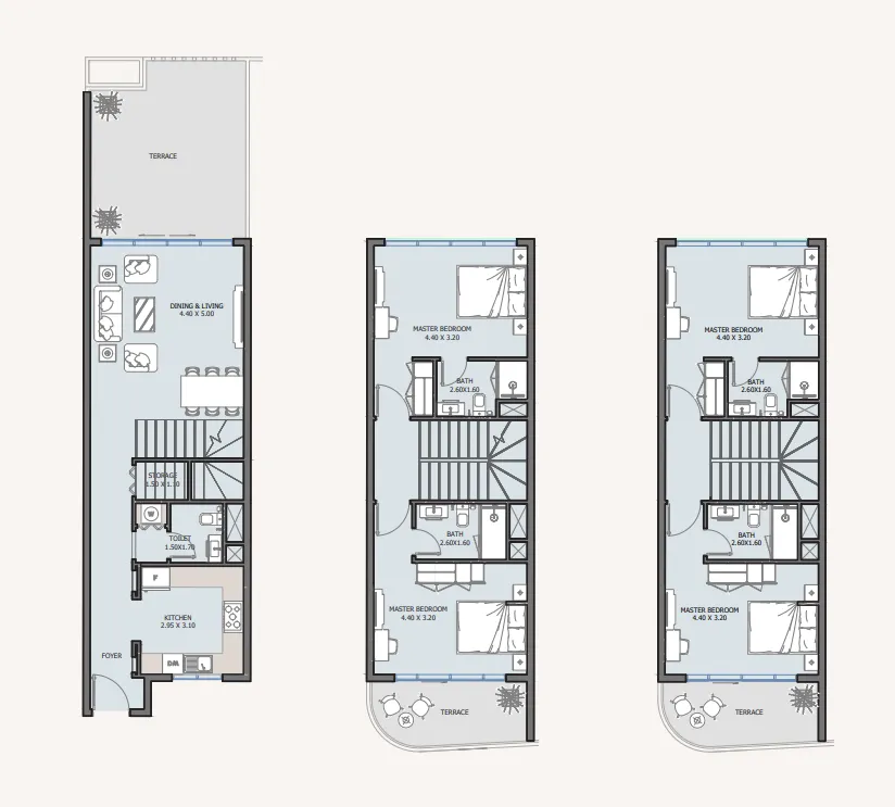 Baia 4 bed floor plan, 2,216 sqft