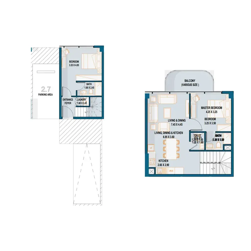 Reportage Tower 4 bed floor plan, 1,613 sqft