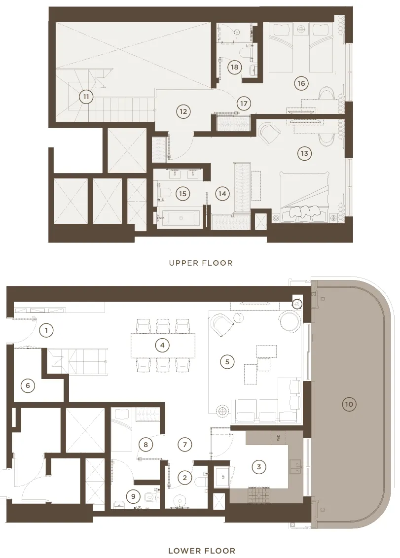 Rixos Al Reem Residences 2 bed floor plan, 1,769 sqft