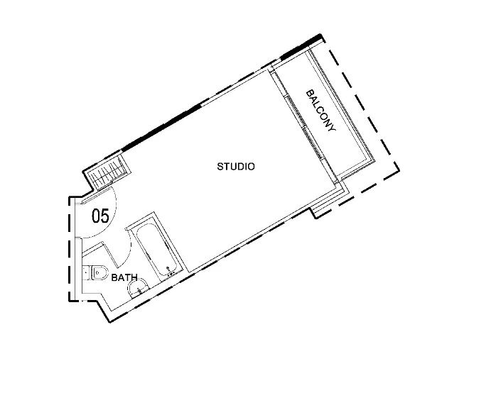 Damac Hills 2 - Hotel Edge by Rotana Studio floor plan, 355 sqft