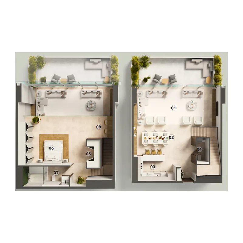 Juman 3 1 bed floor plan, 1,499 – 1,572 sqft