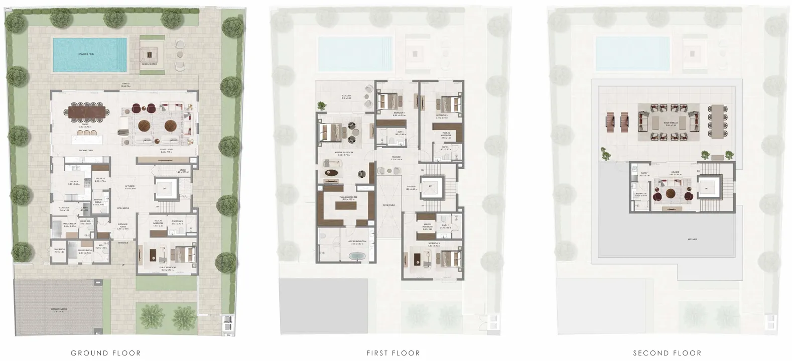 Avelia The Valley 5 bed floor plan, 7,970 sqft