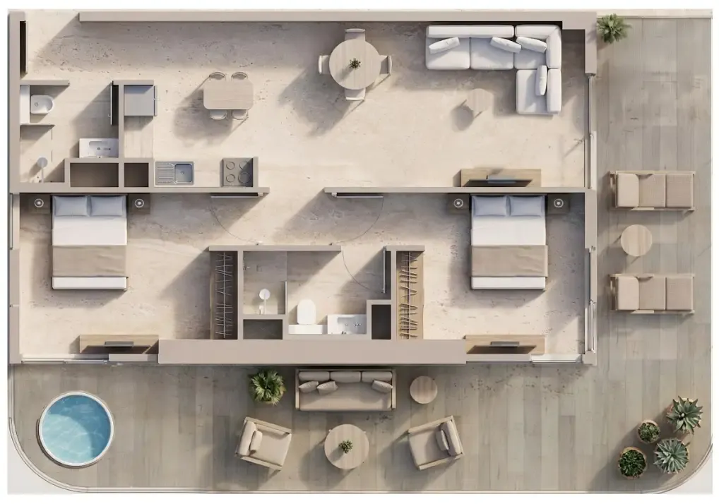 Sky Line by Peace Homes 2 bed floor plan, 1,429 sqft