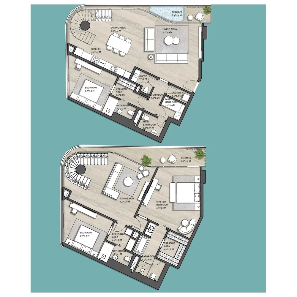 Vistal by Victoria Swarovski 3 bed floor plan, 2,504 sqft