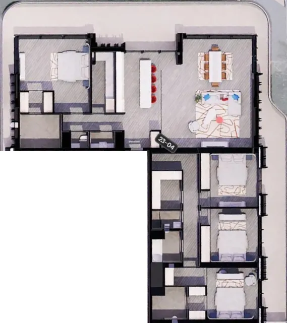 Rosso Bay Residences 4 bed floor plan, 3,620 sqft