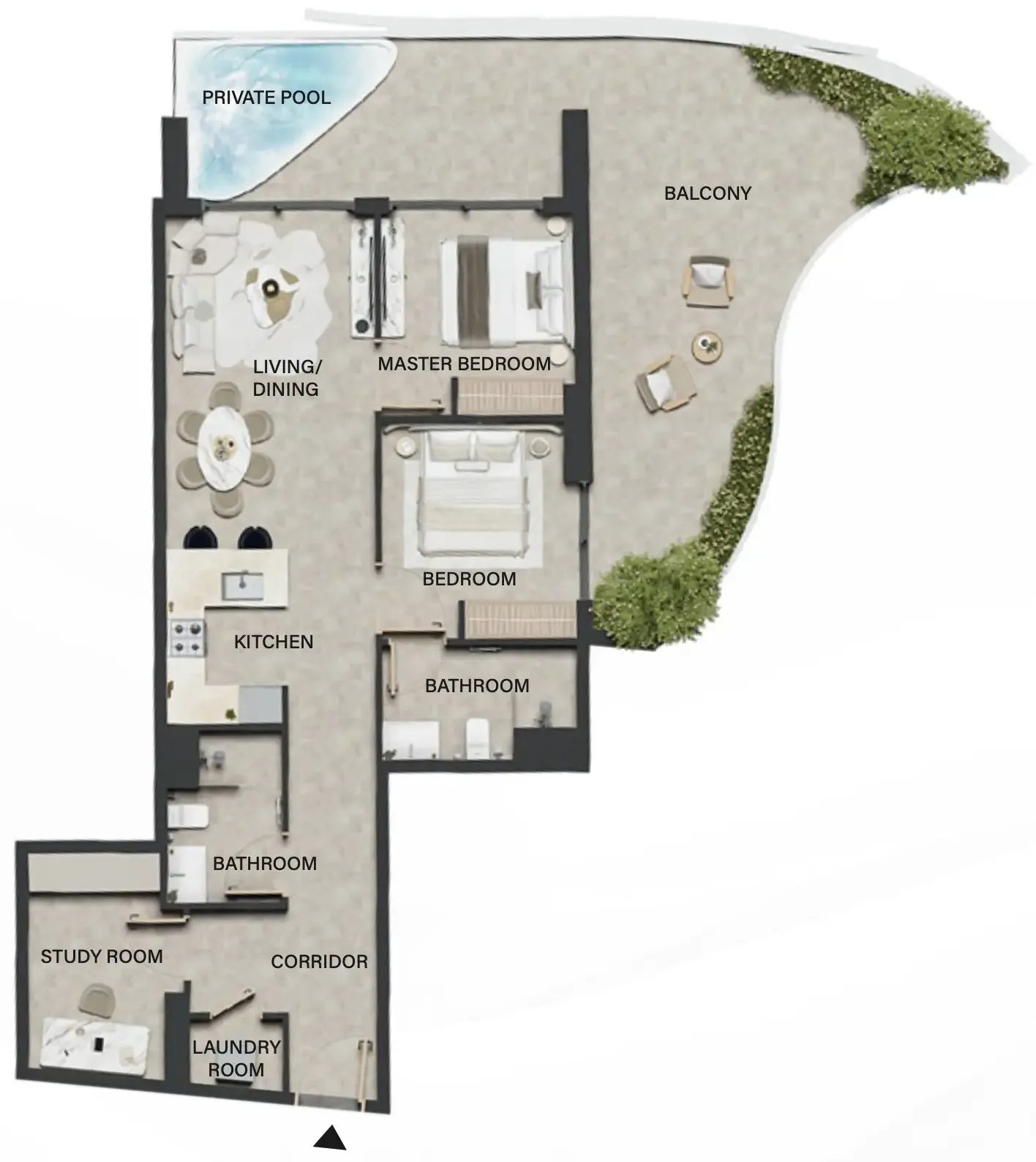 Weybridge Gardens 4 2 bed floor plan, 1,428 sqft