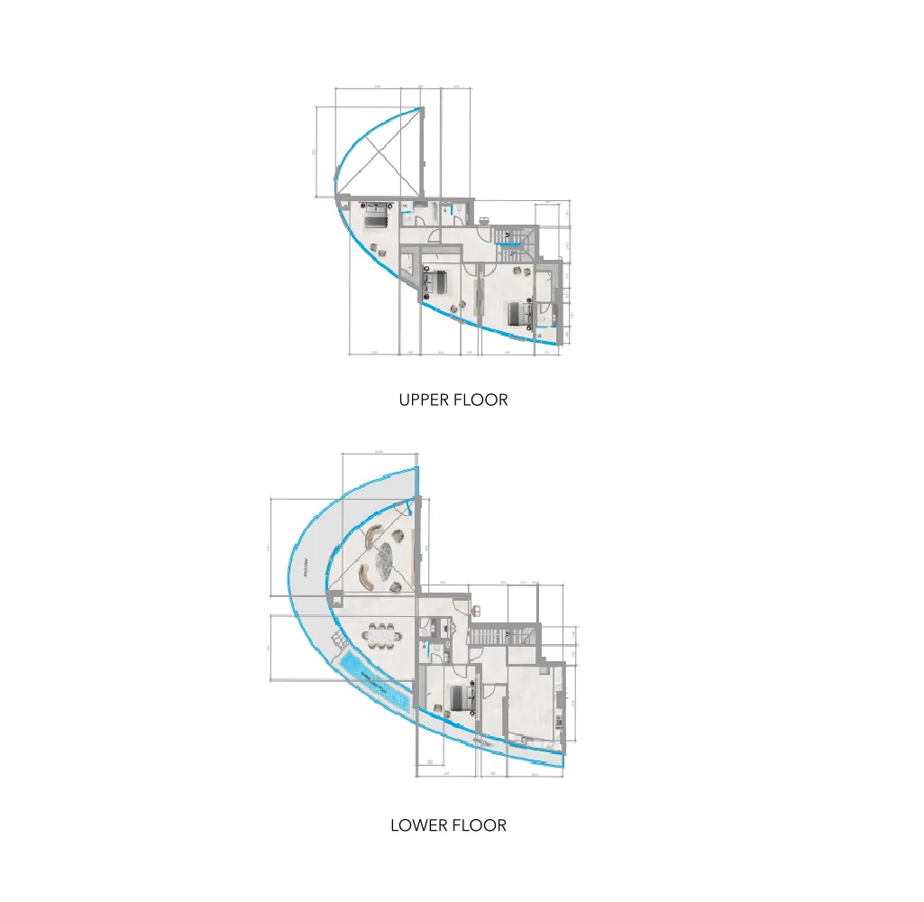 Orchid Towers Phase 1 4 bed floor plan, 3,431 sqft