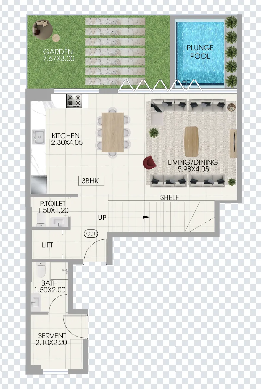 Bonds Avenue 3 bed floor plan, 2,785 sqft