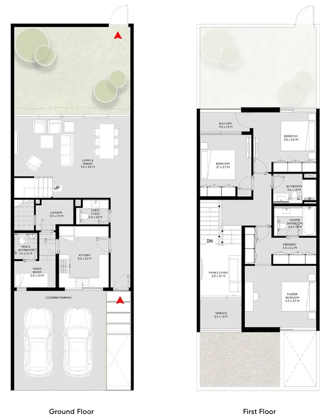 Masaar 3 Dalia 3 bed floor plan, 2,289 sqft