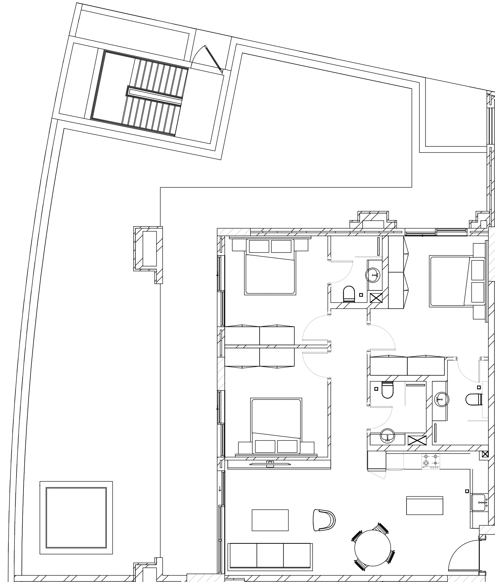 Berkeley Square 3 bed floor plan, 2,584 sqft