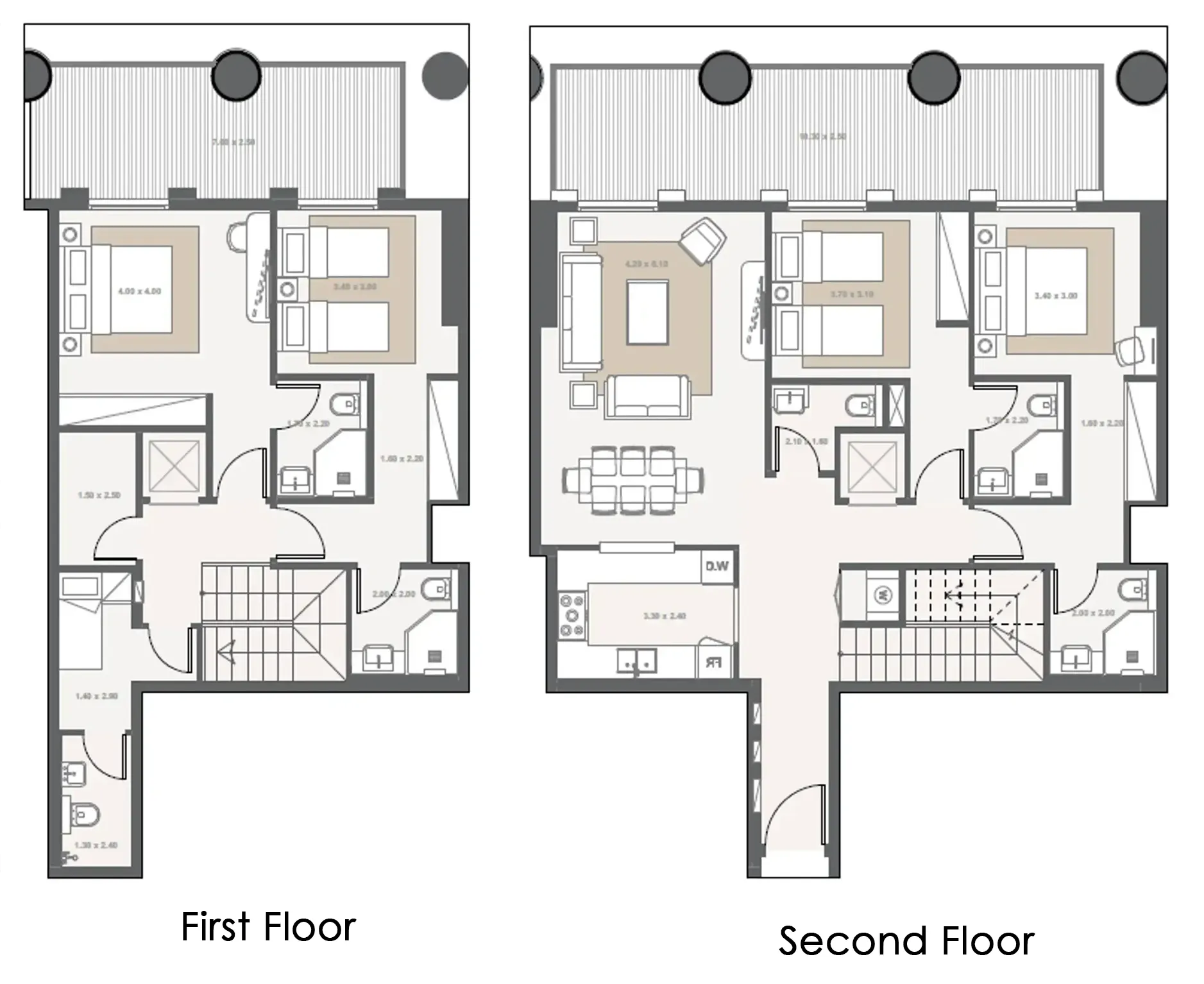 Bab Al Qasr Royal 28 4 bed floor plan, 2,226 sqft
