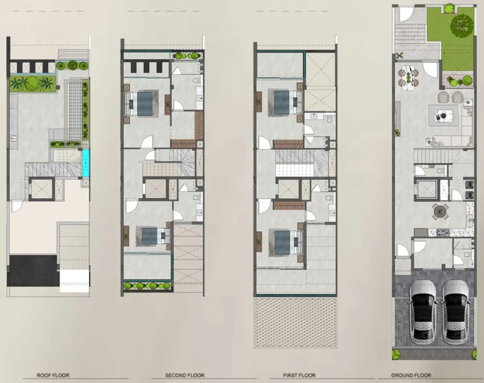 Veranda Collection 1 4 bed floor plan, 3,064 sqft