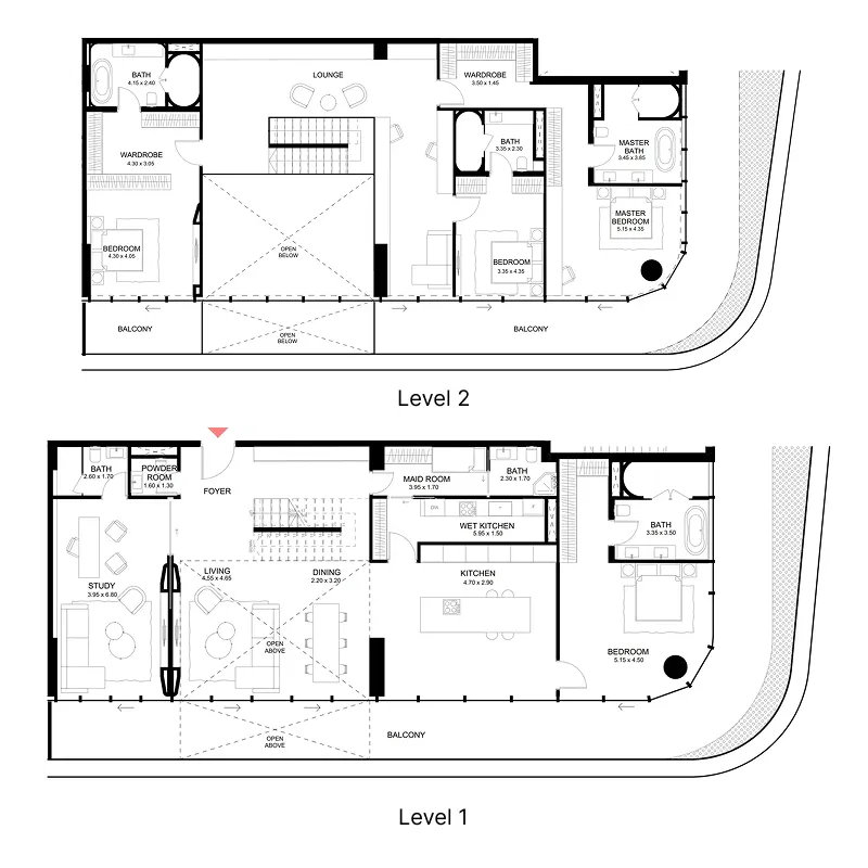 Brabus Island 4 bed floor plan, 5,239 sqft