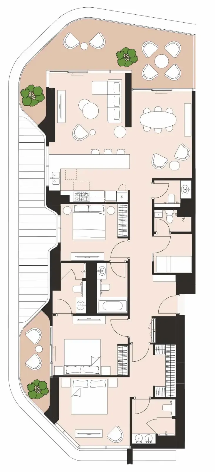 Artistry One Residences 3 bed floor plan, 1,988 sqft