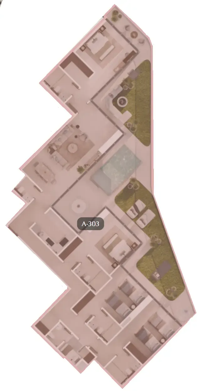Bab Al Qasr Sea View Residence 51 4 bed floor plan, 2,917 sqft