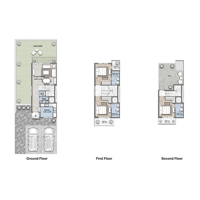 Reportage Hills 3 bed floor plan, 1,874 sqft