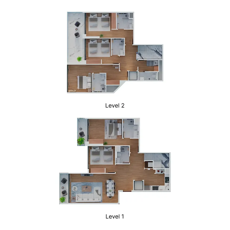 Bab Al Qasr Canal View Residence 22 5 bed floor plan, 2,094 sqft