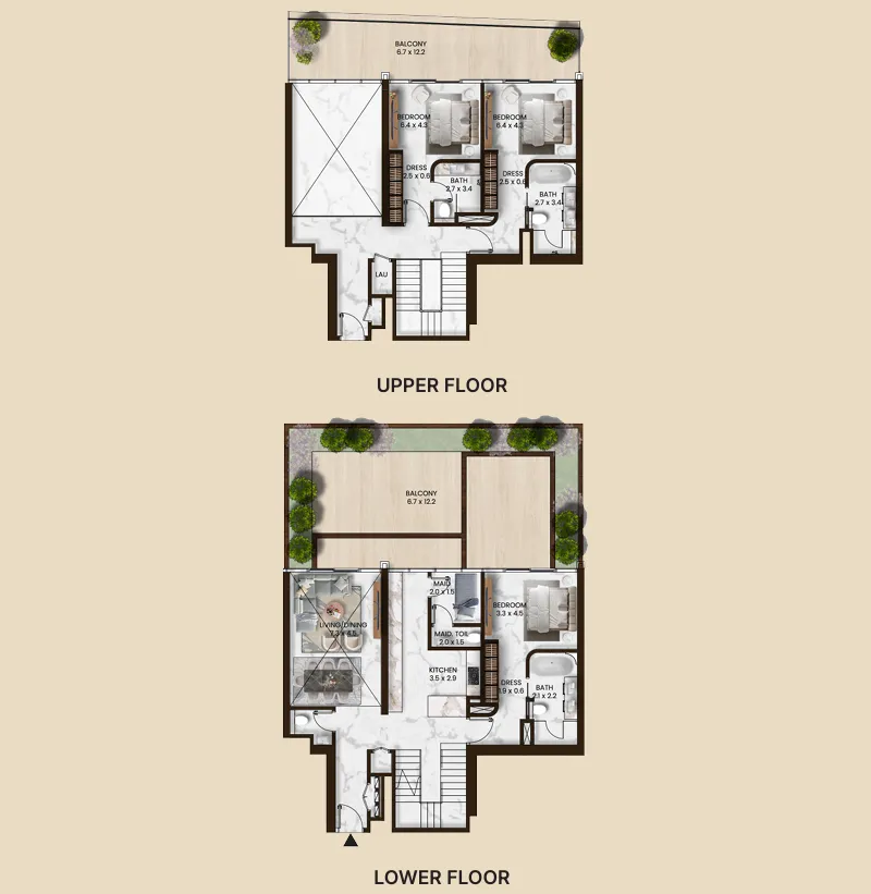 Saas Hills 3 bed floor plan, 3,281 sqft