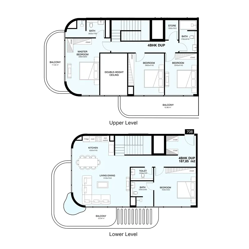 Villa Del Gavi 4 bed floor plan, 2,569 sqft