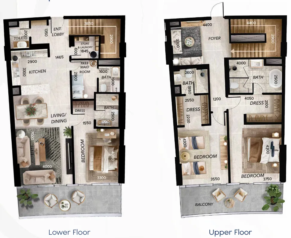 Radiant Waves 3 bed floor plan, 2,243 – 3,682 sqft